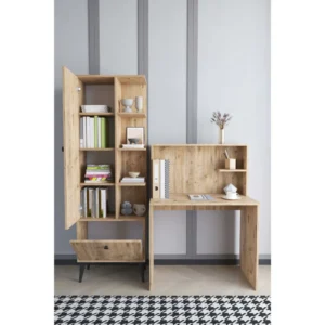Γραφείο Με Ράφια ArteLibre DIALLO Δρυς Μοριοσανίδα 150x50x123cm - Image 2