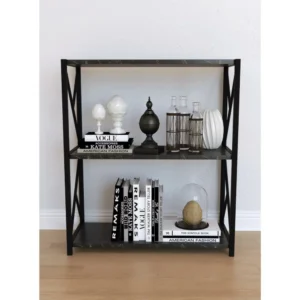 Βιβλιοθήκη ArteLibre JAWARA Μαύρο Μοριοσανίδα/Μέταλλο 70x34x78.5cm - Image 2