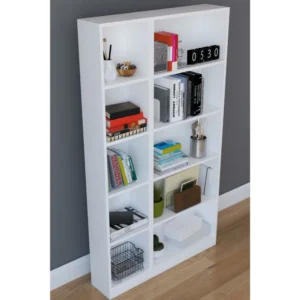 Βιβλιοθήκη ArteLibre ABEBA Λευκό Μοριοσανίδα 93.2x20x169cm - Image 3