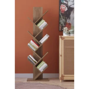 Βιβλιοθήκη ArteLibre AZIZI Καρυδί Μοριοσανίδα 35x19.5x130cm - Image 2