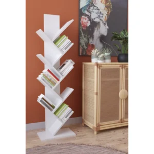 Βιβλιοθήκη ArteLibre AZIZI Λευκό Μοριοσανίδα 35x19.5x130cm - Image 2