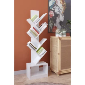 Βιβλιοθήκη ArteLibre BADRU Λευκό Μοριοσανίδα 40x19.5x150cm - Image 2