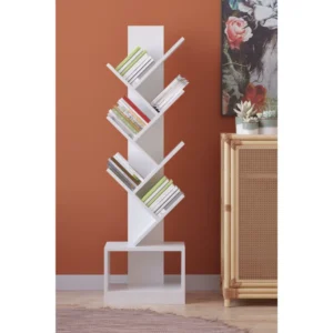 Βιβλιοθήκη ArteLibre BADRU Λευκό Μοριοσανίδα 40x19.5x150cm - Image 3