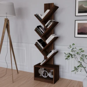 Βιβλιοθήκη ArteLibre BADRU Καρυδί Μοριοσανίδα 40x19.5x150cm - Image 3