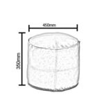 Πουφ ArteLibre CHISISI Camel Δέρμα Φ45x35cm - Image 2