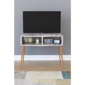 Έπιπλο Τηλεόρασης ArteLibre CHIDINMA Γκρι/Όψη Μαρμάρου Μοριοσανίδα/Ξύλο 72x30x60cm - Image 3