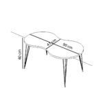 Τραπεζάκι Σαλονιού ArteLibre SADE Μαύρο Μοριοσανίδα/Μέταλλο 41x90x40cm - Image 3