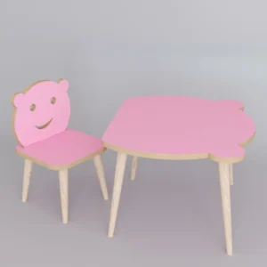 Τραπεζάκι Παιδικό ArteLibre AMAHLE Με Κάθισμα Ροζ MDF/Ξύλο 46x50x42cm - Image 3