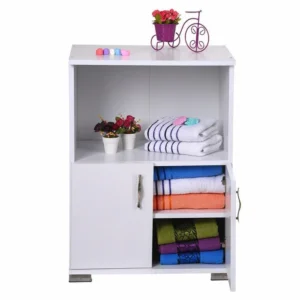 Ντουλάπι ArteLibre ISLANDE Λευκό Μοριοσανίδα 60x45x84.5cm - Image 2