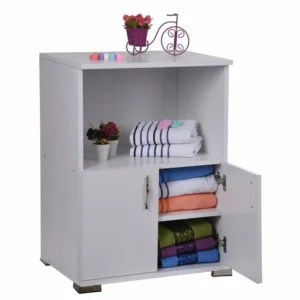 Ντουλάπι ArteLibre ISLANDE Λευκό Μοριοσανίδα 60x45x84.5cm - Image 3