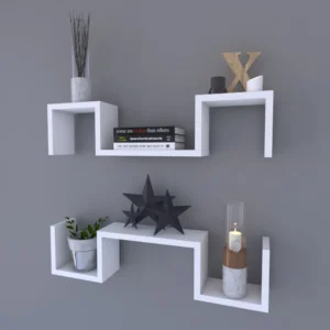 Ράφι Τοίχου ArteLibre ESTERLINE Λευκό Μοριοσανίδα (2x)70x11.7x15cm Σετ 2Τμχ - Image 2