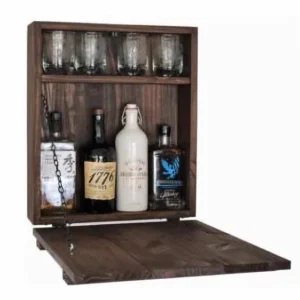 Mini Bar ArteLibre JESSICA Καρυδί Ξύλο 42x15x46cm - Image 2