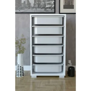 Ντουλάπι ArteLibre Με 6 Θέσεις BANDELE Λευκό Πλαστικό/Μοριοσανίδα 88x45.5x30cm - Image 4