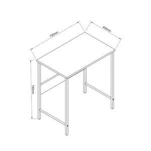 Γραφείο ArteLibre JENSKI Μαύρο/Όψη Μαρμάρου Μέταλλο/Μοριοσανίδα 74x72x45cm - Image 4