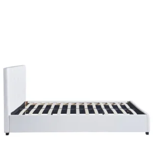 Κρεβάτι ArteLibre ABELIA Λευκό PU 214.5x170x100cm (Στρώμα 160x200cm) - Image 2