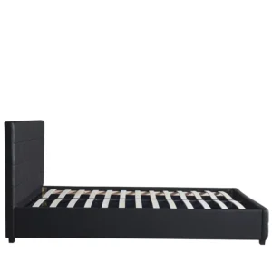 Κρεβάτι ArteLibre ABELIA Μαύρο PU 214.5x170x100cm (Στρώμα 160x200cm) - Image 2