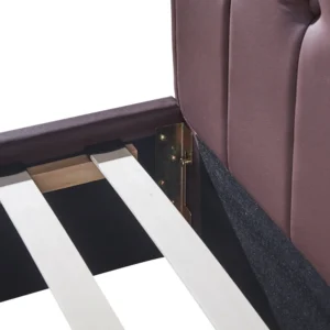 Κρεβάτι ArteLibre ARABIS Καφέ PU 220x160.5x120cm (Στρώμα 150x200cm) - Image 5