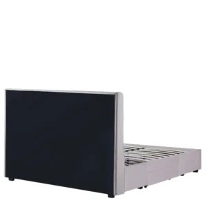 Κρεβάτι Διπλό ArteLibre ANNONA Ivory Βελούδο 217x175x117.5cm (Στρώμα 160x200cm) - Image 4