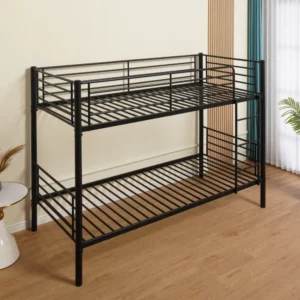 Κουκέτα ArteLibre NICKY Μαύρο Μέταλλο 210x97.5x151cm (Στρώμα 90x200cm) - Image 2