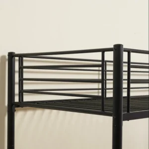 Κουκέτα ArteLibre NICKY Μαύρο Μέταλλο 210x97.5x151cm (Στρώμα 90x200cm) - Image 4