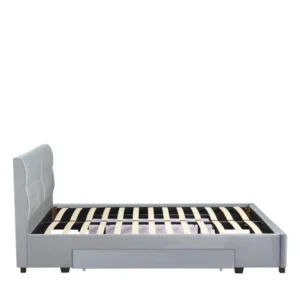 Κρεβάτι Διπλό ArteLibre PRODREAM Γκρι Ύφασμα 206x169x96cm (Στρώμα 160x200cm) - Image 6