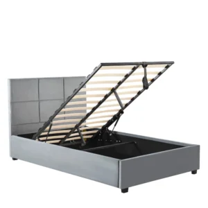 Κρεβάτι Μονό ArteLibre CLOUDREST Γκρι Ύφασμα 214x127.5x109cm (Στρώμα 120x200cm) - Image 2