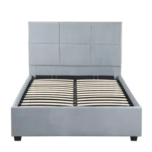 Κρεβάτι Μονό ArteLibre CLOUDREST Γκρι Ύφασμα 214x127.5x109cm (Στρώμα 120x200cm) - Image 4