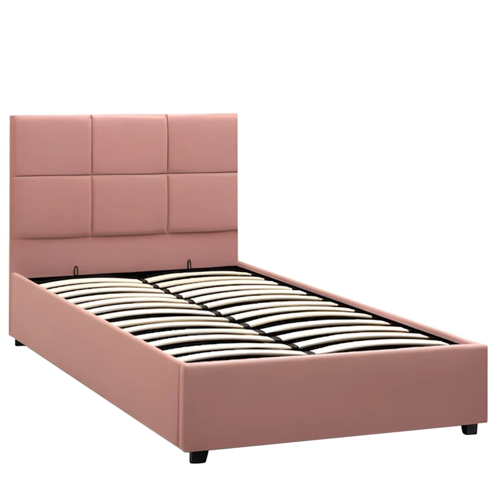 Κρεβάτι Μονό ArteLibre CLOUDREST Σάπιο Μήλο Ύφασμα 214x127.5x109cm (Στρώμα 120x200cm)