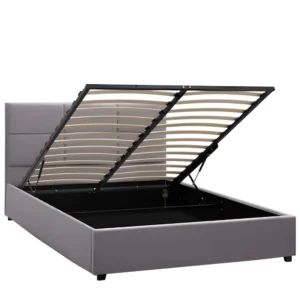 Κρεβάτι Διπλό ArteLibre CLOUDREST Γκρι Ύφασμα 214x168x109cm (Στρώμα 160x200cm) - Image 2