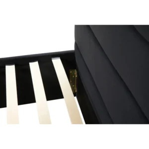 Κρεβάτι Διπλό ArteLibre SLEEPSUIT Μαύρο Ύφασμα 218x172x118cm (Στρώμα 160x200cm) - Image 4