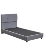 Κρεβάτι Μονό ArteLibre TAMAHAWK Γκρι Ύφασμα 212x106.5x106cm (Στρώμα 90x200cm) - Image 4