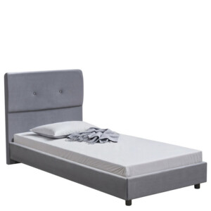Κρεβάτι Μονό ArteLibre TAMAHAWK Γκρι Ύφασμα Για Στρώμα 90x200cm