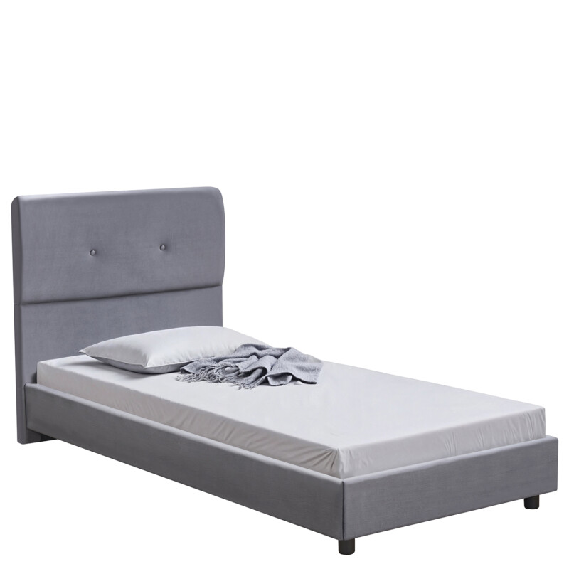 Κρεβάτι Μονό ArteLibre TAMAHAWK Γκρι Ύφασμα Για Στρώμα 90x200cm Κρεβάτι Μονό ArteLibre TAMAHAWK Γκρι Ύφασμα Για Στρώμα 90x200cm