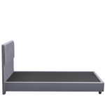 Κρεβάτι Ημίδιπλο ArteLibre TAMAHAWK Γκρι Ύφασμα 212x136x106cm (Στρώμα 120x200cm) - Image 3