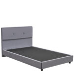 Κρεβάτι Ημίδιπλο ArteLibre TAMAHAWK Γκρι Ύφασμα 212x136x106cm (Στρώμα 120x200cm) - Image 4