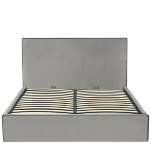 Κρεβάτι Υπέρδιπλο ArteLibre WICHITA Γκρι Ύφασμα Για Στρώμα 160x200cm - Image 2