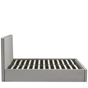 Κρεβάτι Υπέρδιπλο ArteLibre WICHITA Γκρι Ύφασμα Για Στρώμα 160x200cm - Image 3