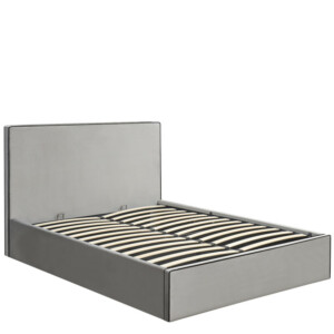 Κρεβάτι Υπέρδιπλο ArteLibre WICHITA Γκρι Ύφασμα Για Στρώμα 160x200cm - Image 4