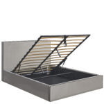 Κρεβάτι Υπέρδιπλο ArteLibre WICHITA Γκρι Ύφασμα 214.5x170x110.5cm (Στρώμα 160x200cm) - Image 5