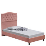 Κρεβάτι Μονό ArteLibre JUNIPER Σάπιο Μήλο Ύφασμα 209x101x125cm (Στρώμα 90x200cm)