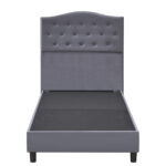 Κρεβάτι Μονό ArteLibre JUNIPER Γκρι Ύφασμα 209x101x125cm (Στρώμα 90x200cm) - Image 2