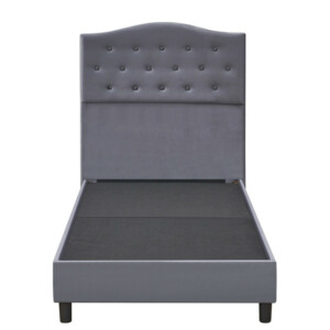 Κρεβάτι Μονό ArteLibre JUNIPER Γκρι Ύφασμα Για Στρώμα 90x200cm - Image 2