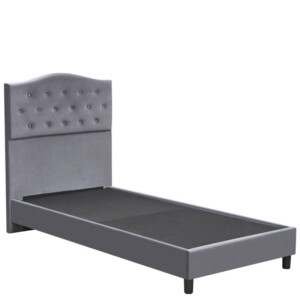 Κρεβάτι Μονό ArteLibre JUNIPER Γκρι Ύφασμα Για Στρώμα 90x200cm - Image 4