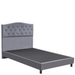 Κρεβάτι Ημίδιπλο ArteLibre JUNIPER Γκρι Ύφασμα 209x132x125cm (Στρώμα 120x200cm) - Image 4