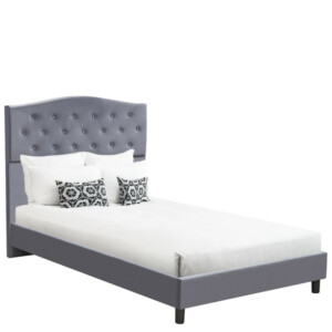 Κρεβάτι Ημίδιπλο ArteLibre JUNIPER Γκρι Ύφασμα Για Στρώμα 120x200cm