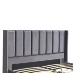 Κρεβάτι Υπέρδιπλο ArteLibre SEDONA Γκρι Ύφασμα 216x176x110cm (Στρώμα 160x200cm) - Image 4