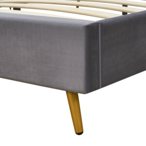 Κρεβάτι Υπέρδιπλο ArteLibre SEDONA Γκρι Ύφασμα Για Στρώμα 160x200cm - Image 5