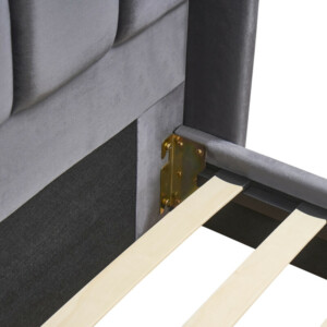 Κρεβάτι Υπέρδιπλο ArteLibre SEDONA Γκρι Ύφασμα Για Στρώμα 160x200cm - Image 6