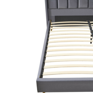 Κρεβάτι Υπέρδιπλο ArteLibre SEDONA Γκρι Ύφασμα Για Στρώμα 160x200cm - Image 7