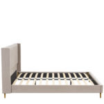 Κρεβάτι Υπέρδιπλο ArteLibre SEDONA Μπεζ Ύφασμα 216x176x110cm (Στρώμα 160x200cm) - Image 3